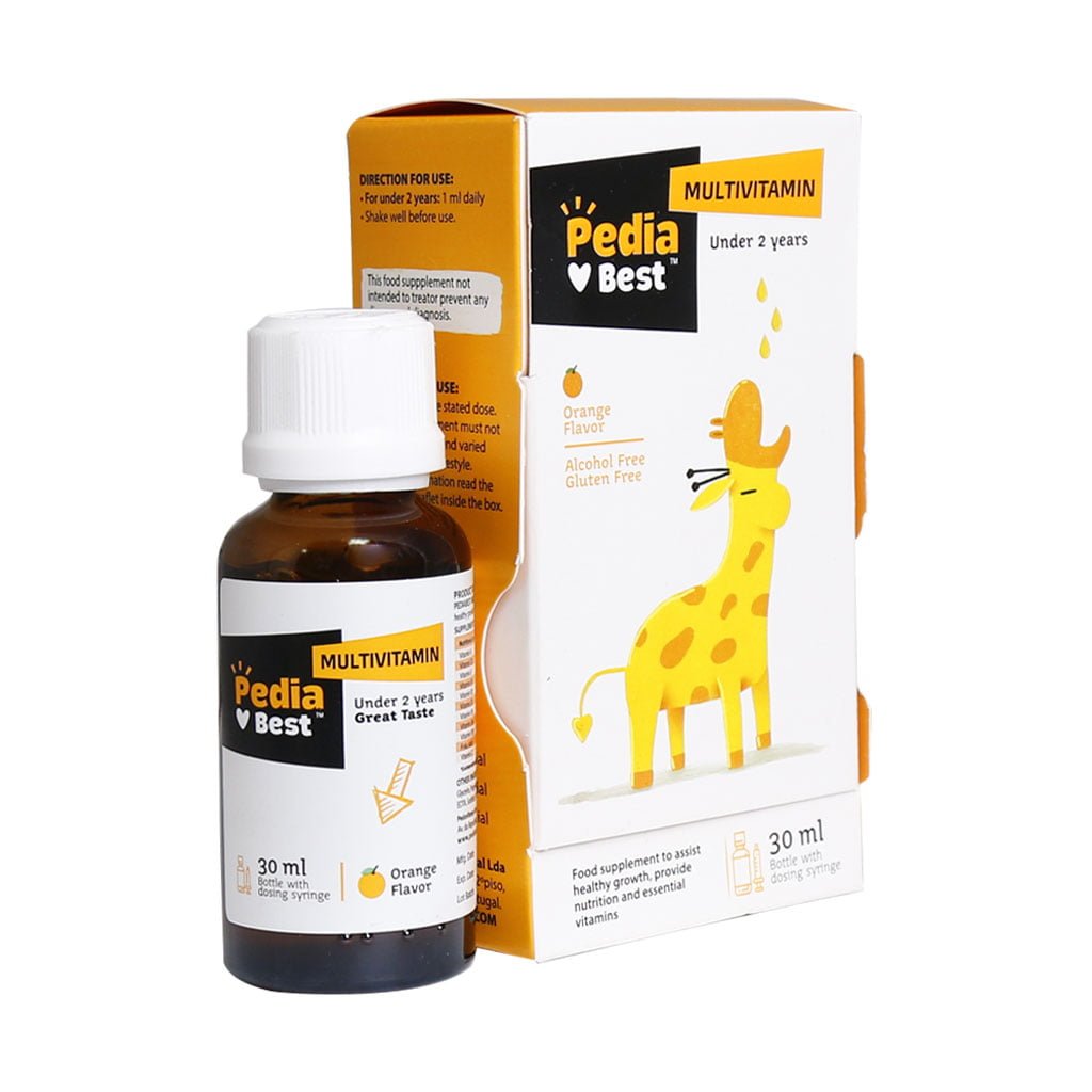 قطره مولتی ویتامین پدیابست با طعم پرتقال 30 میلی لیتر Pedia Best Multivitamin Orange Flavor 30 ml